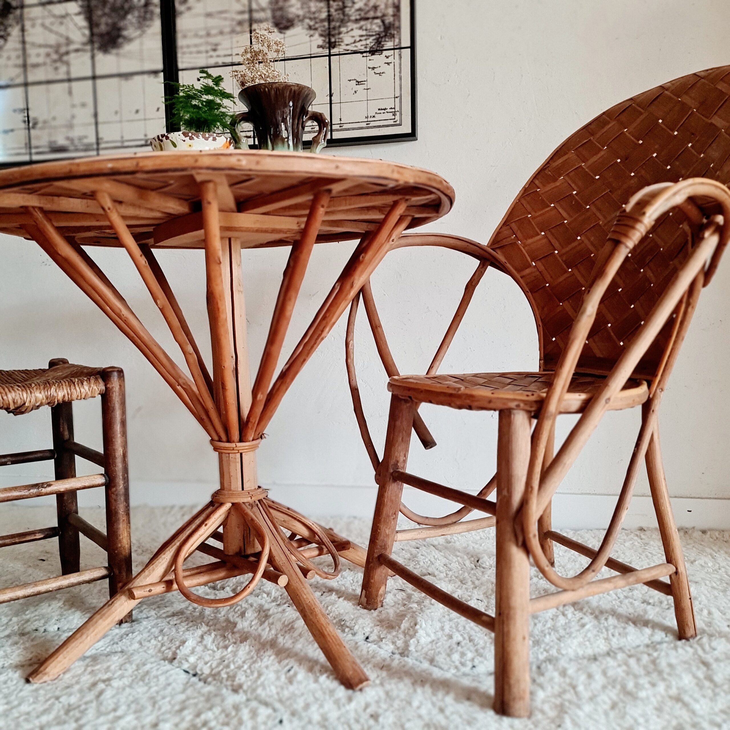 Zonnebrand baai embargo Table et fauteuil riviera - Factory Vintage