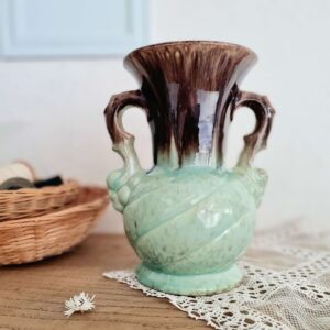 Vase ancien bleu turquoise -