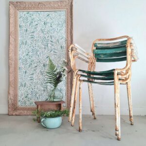 Fauteuils de jardin métal et bois - empilable pour leur côté pratique