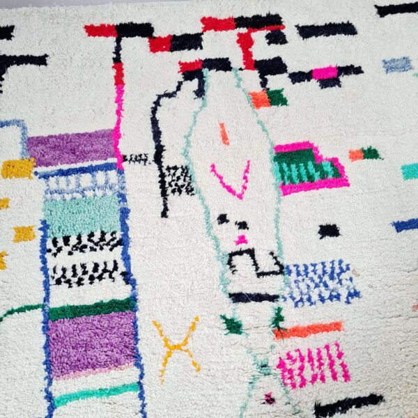 Tapis berbère motifs abstraits colorés