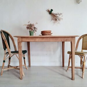 Table ancienne en bois brut - table entièrement sablée et poncée