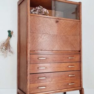 Secrétaire scandinave - bureau commode vitrine