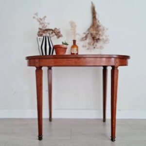 Table ancienne ovale marquetée - fabrication allemande ancienne - (Th.Scharrer's Sohn & Cie Bern).