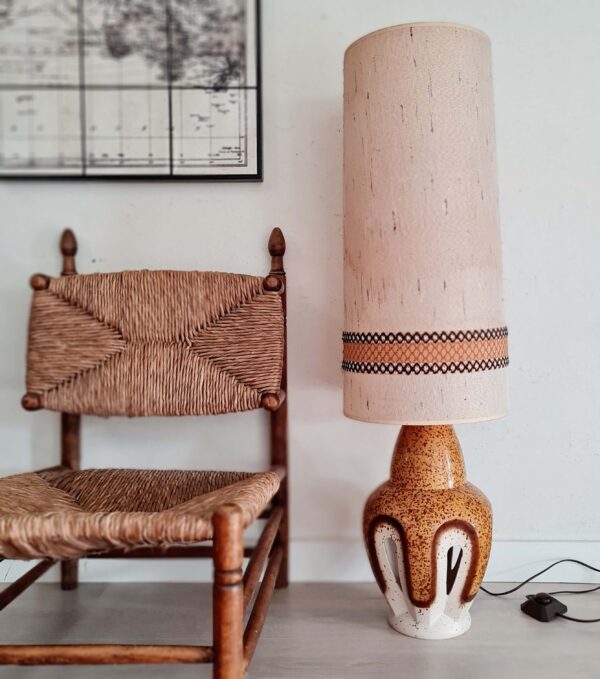 Lampe de sol années 70 - céramique Baudin