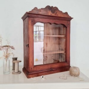 Armoire vitrine ancienne en bois