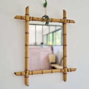 Miroir bambou ancien