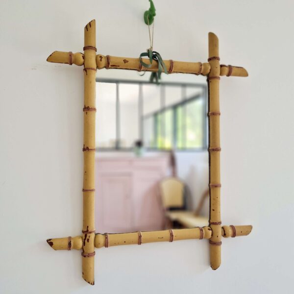 Miroir bambou ancien