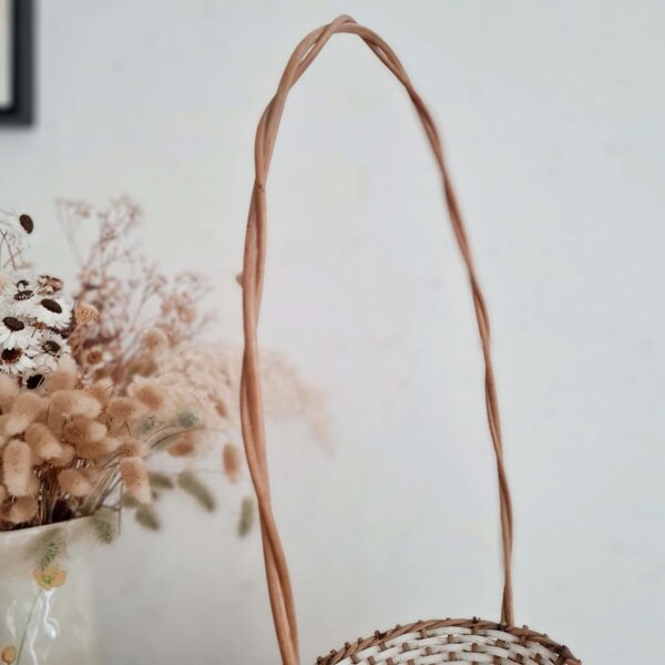 Porte-plantes ancien rotin
