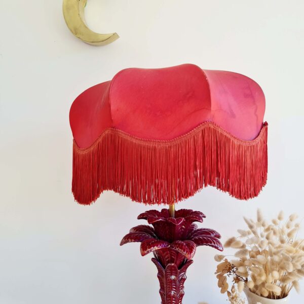 Lampe palmier rouge ancienne
