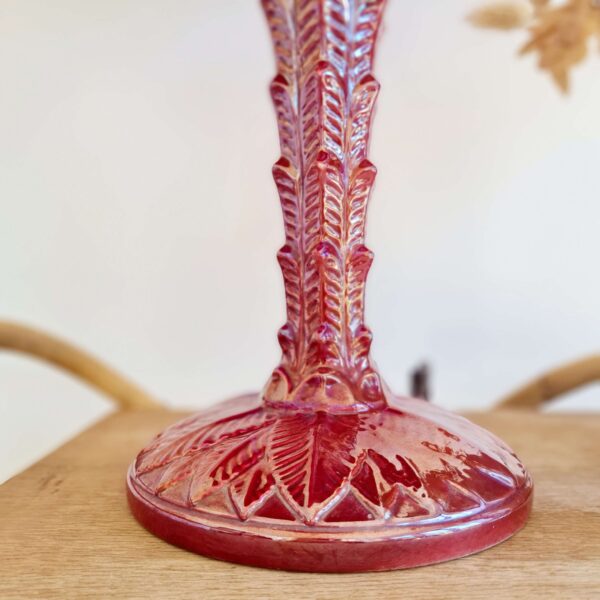 Lampe palmier rouge ancienne