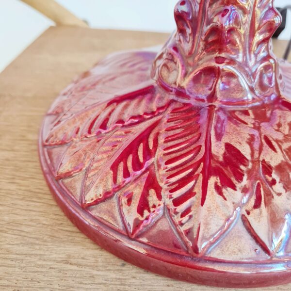 Lampe palmier rouge ancienne
