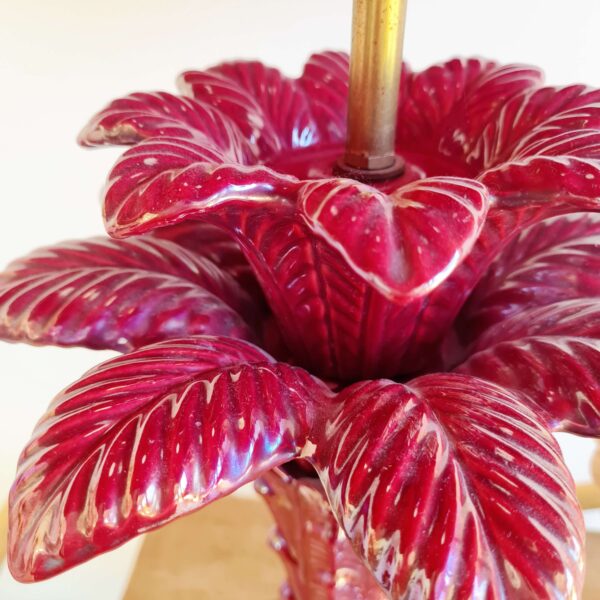 Lampe palmier rouge ancienne