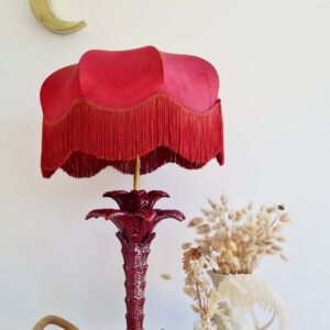 Lampe palmier rouge ancienne