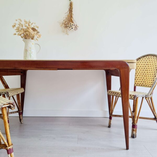 Table scandinave piétement compas - rallonges