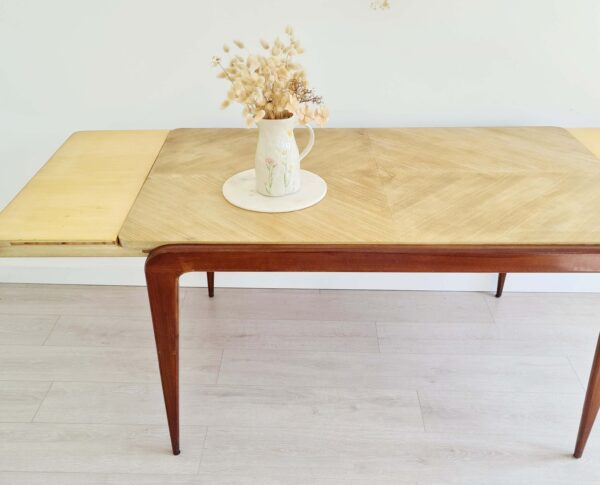 Table scandinave piétement compas - rallonges