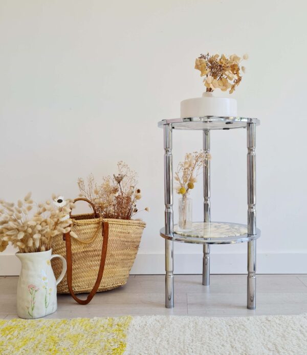 Table marbre chrome ancienne