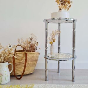 Table marbre chrome ancienne