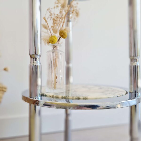 Table marbre chrome ancienne