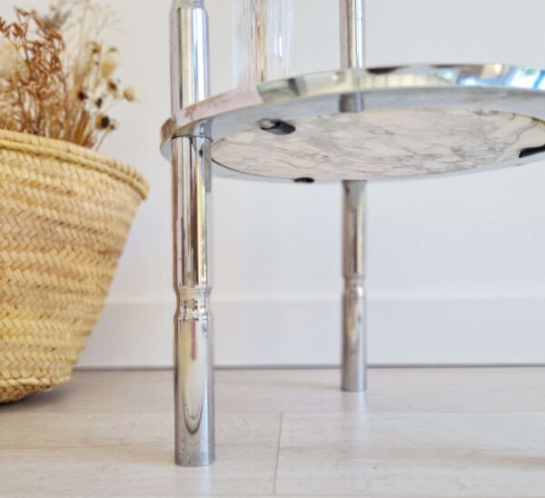 Table marbre chrome ancienne