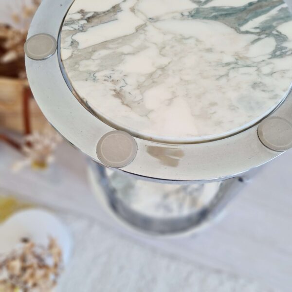 Table marbre chrome ancienne