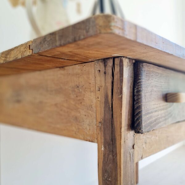 Table de ferme ancienne - 2 tiroirs