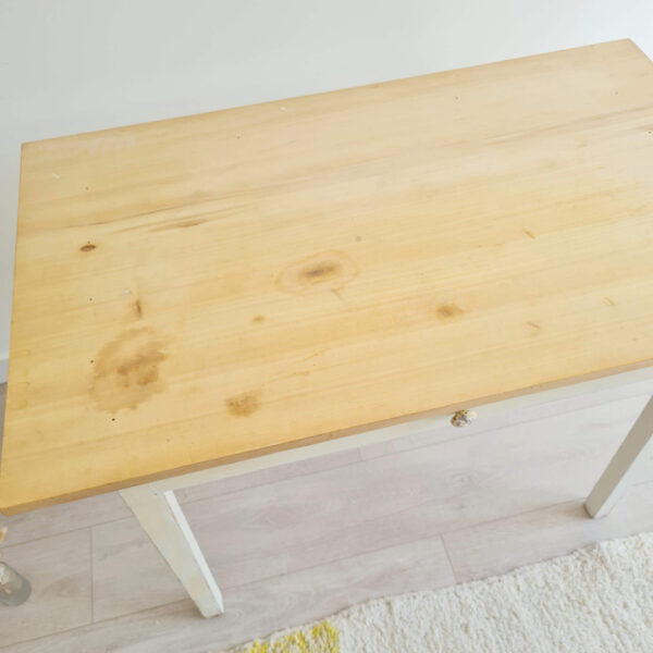 Table de ferme ancienne blanche