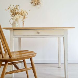 Table de ferme ancienne blanche