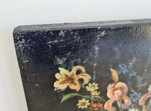 Peinture ancienne - bouquet de fleurs