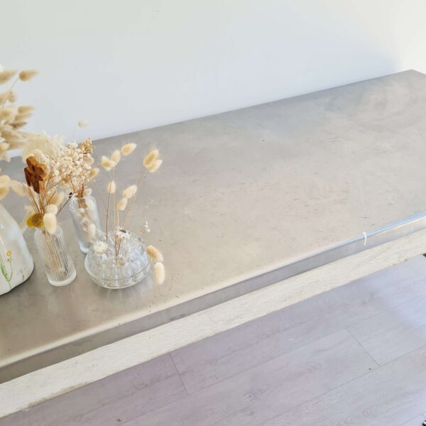 Table de métier bois et zinc