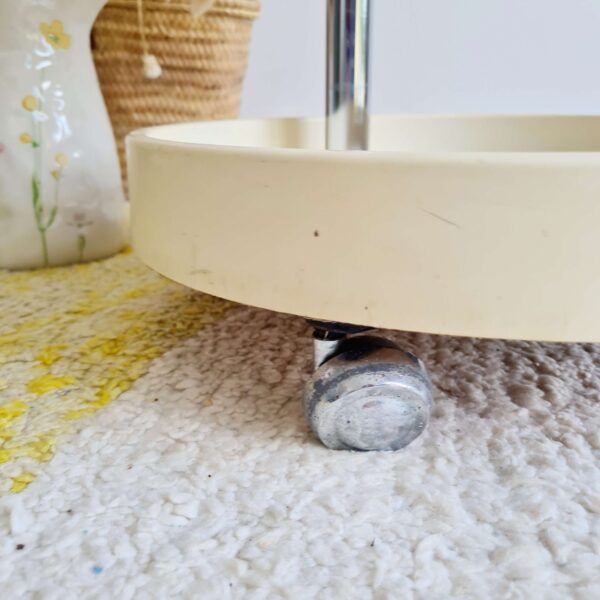 Desserte ronde vintage plastique