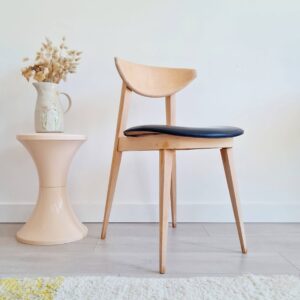 Chaise scandinave bois brut - pieds compas