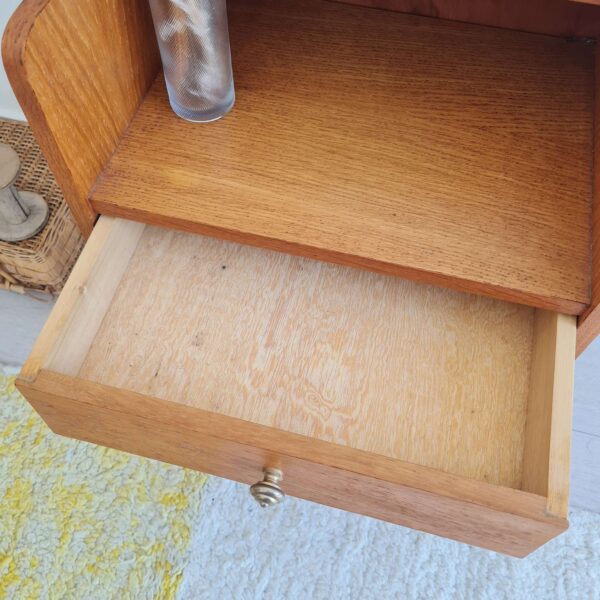 Table de chevet pieds compas, années 60