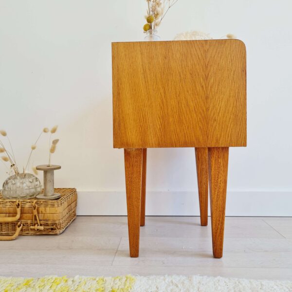 Table de chevet pieds compas, années 60