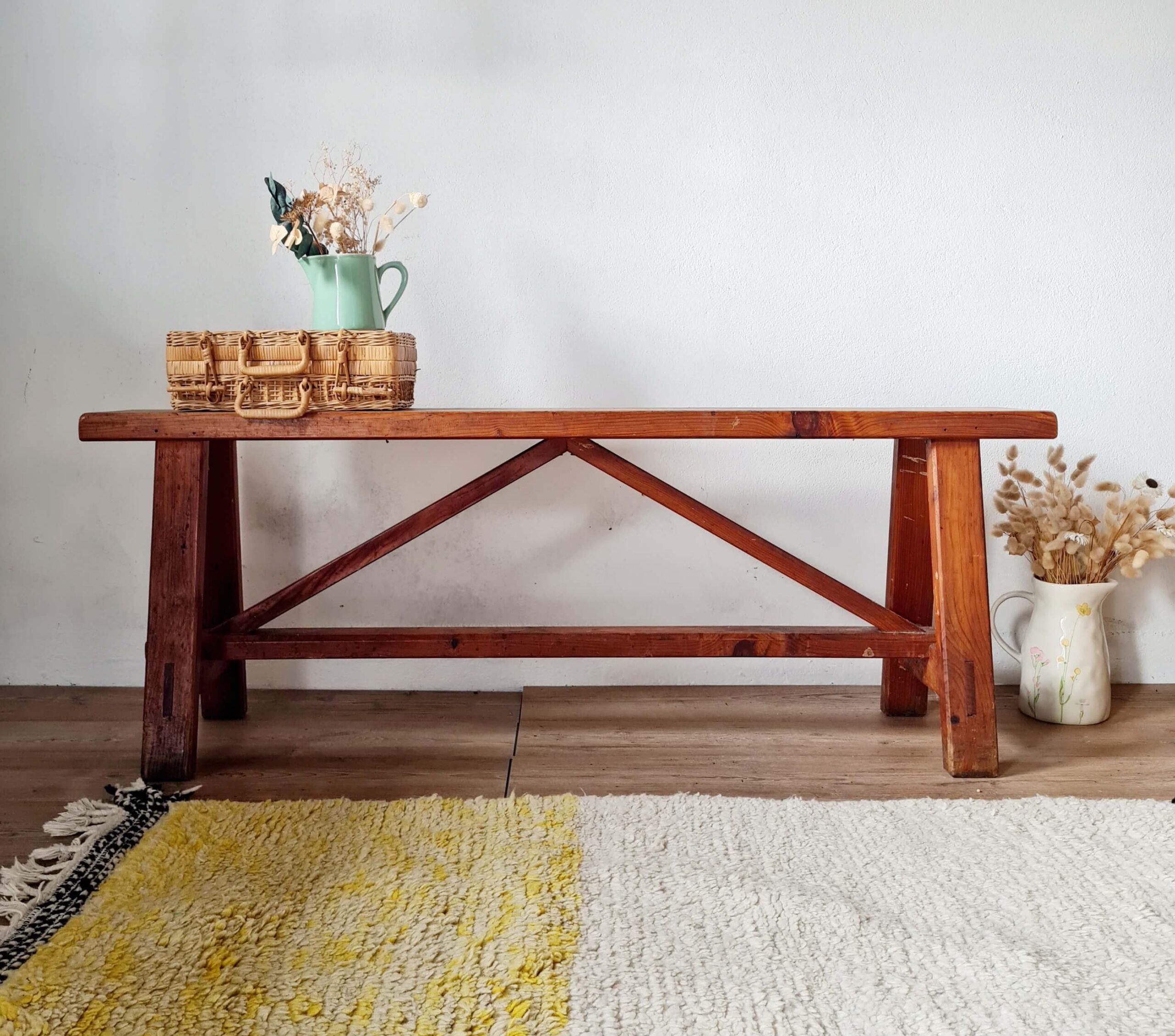 Banc de ferme ancien L130