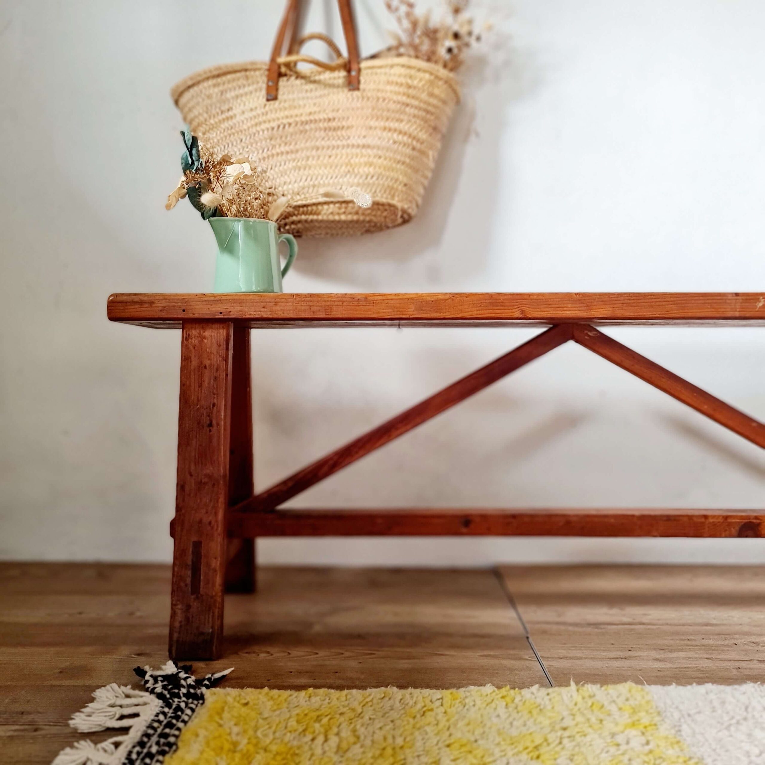 Banc de ferme ancien L130