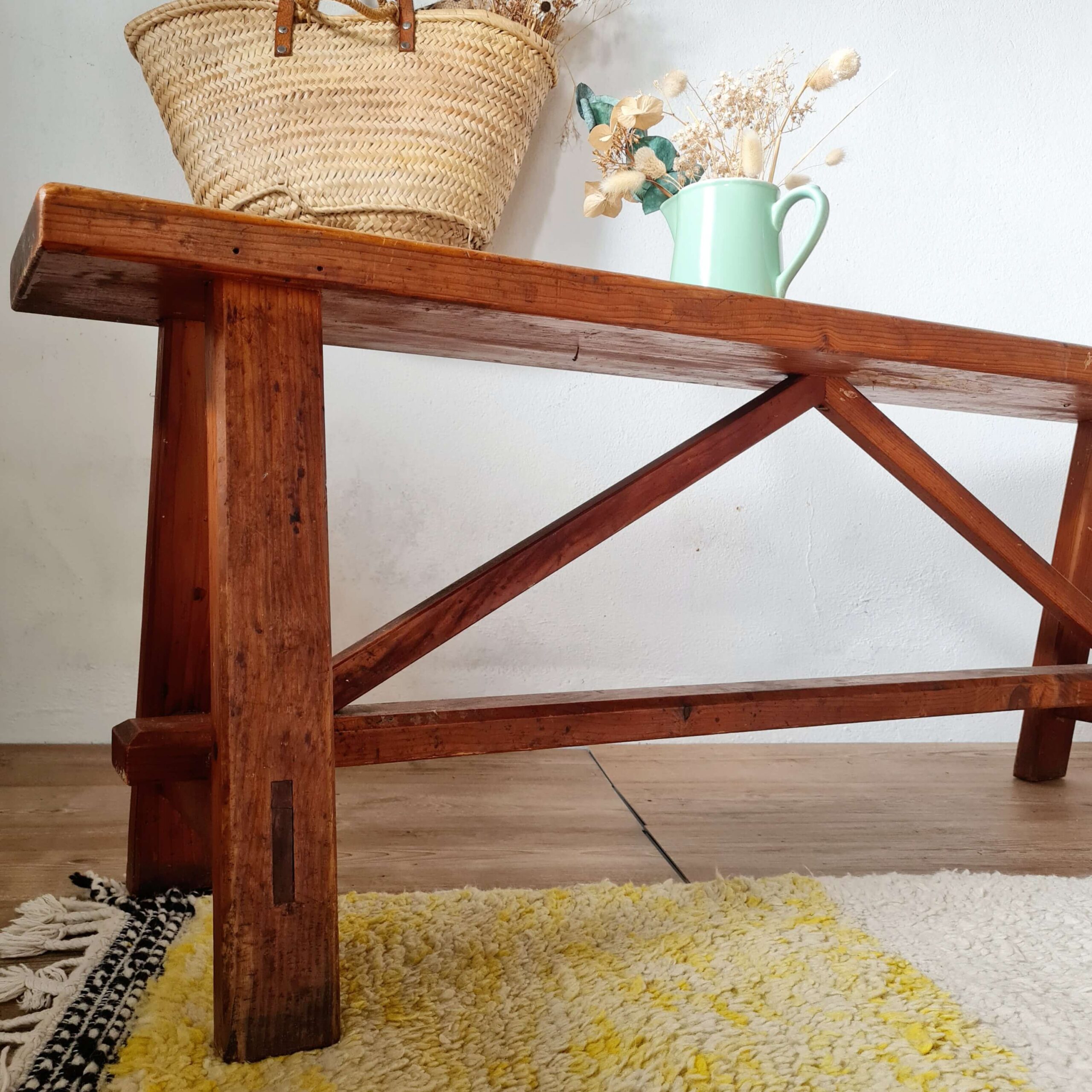 Banc de ferme ancien L130