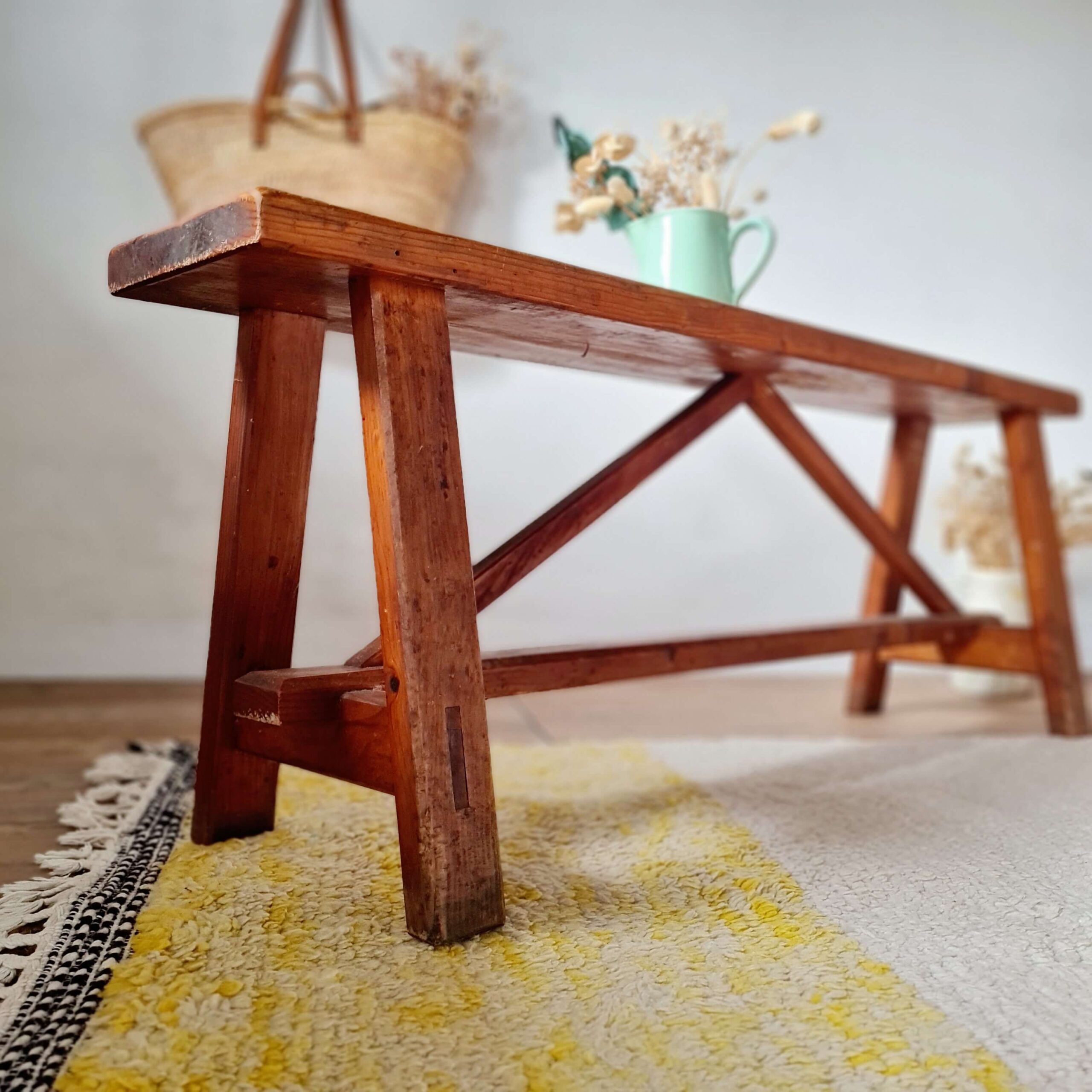 Banc de ferme ancien L130