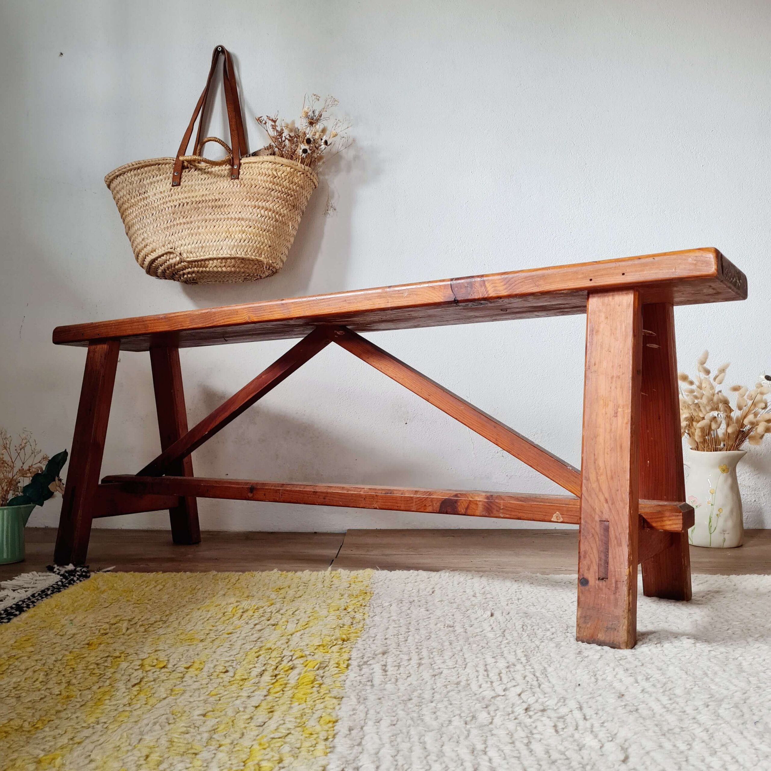 Banc de ferme ancien L130