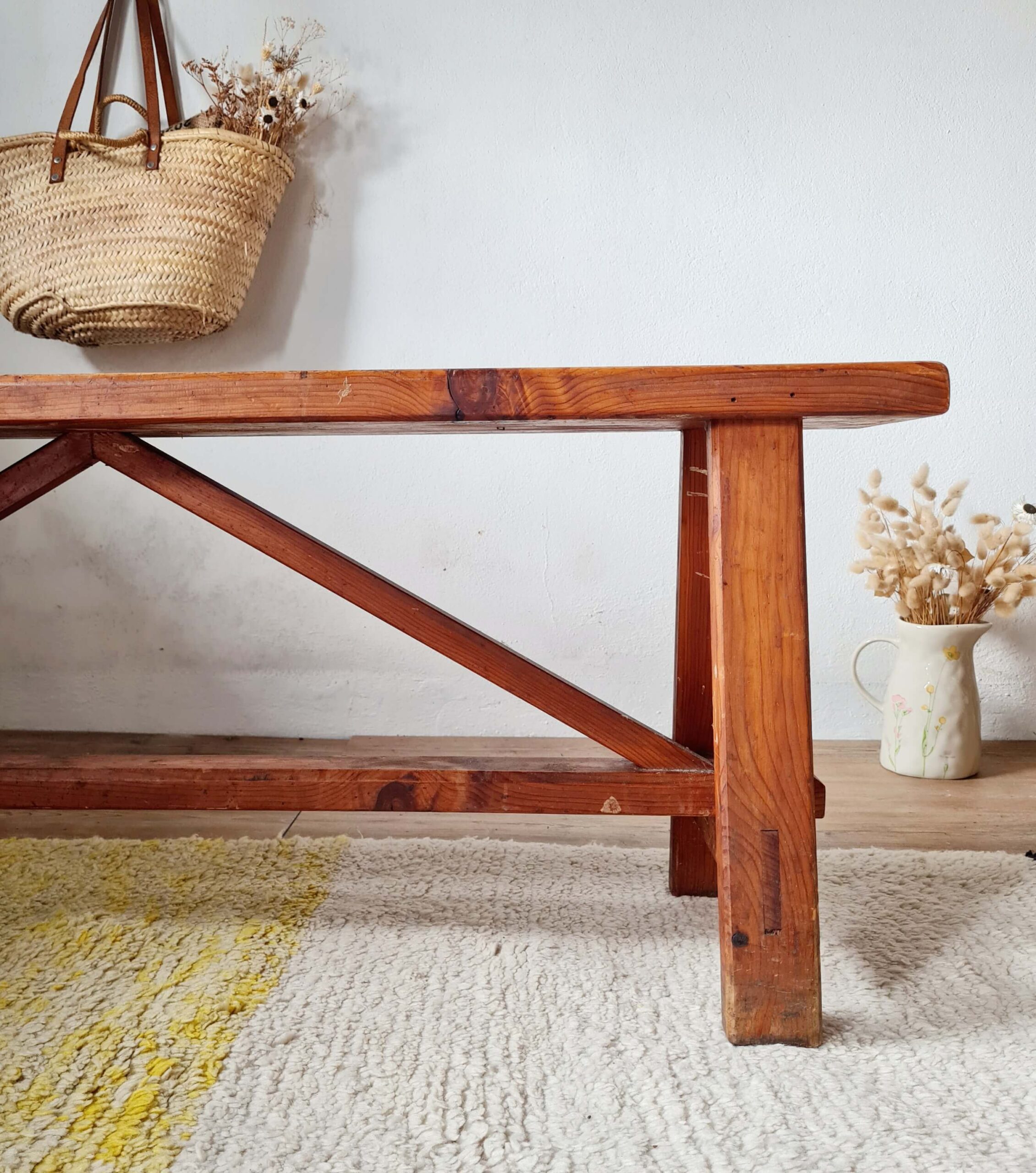 Banc de ferme ancien L130