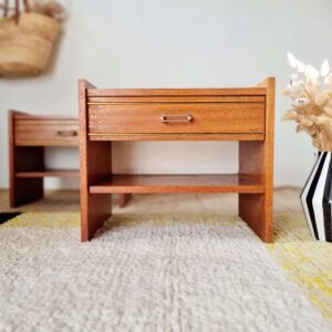 Paire de chevets, années 60, chevets anciens vintage