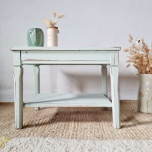 Table mini vert d'eau patinée