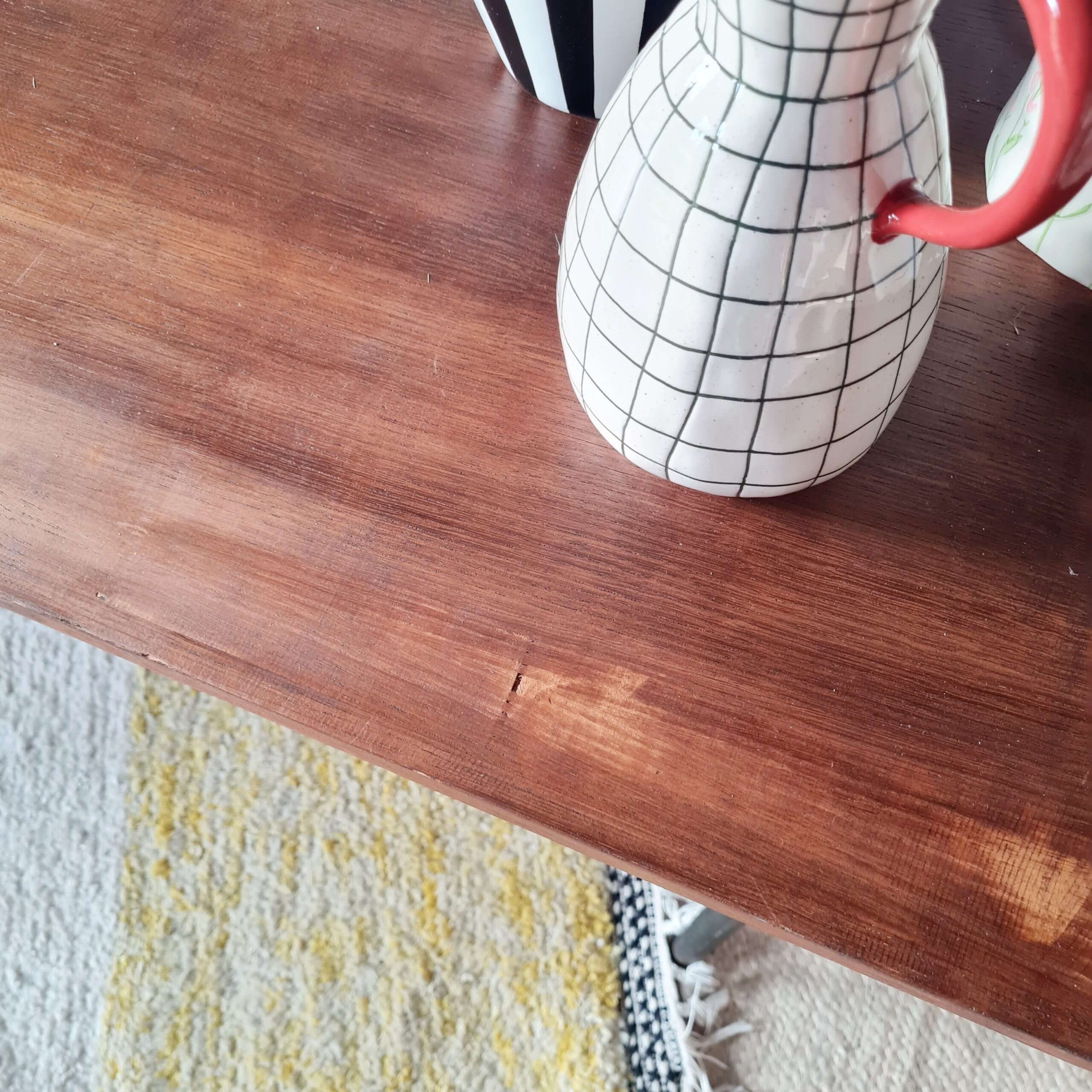 Table industrielle vintage bois et métal