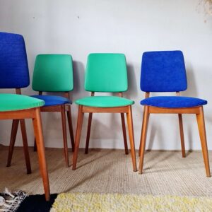 Chaises scandinaves anciennes velours