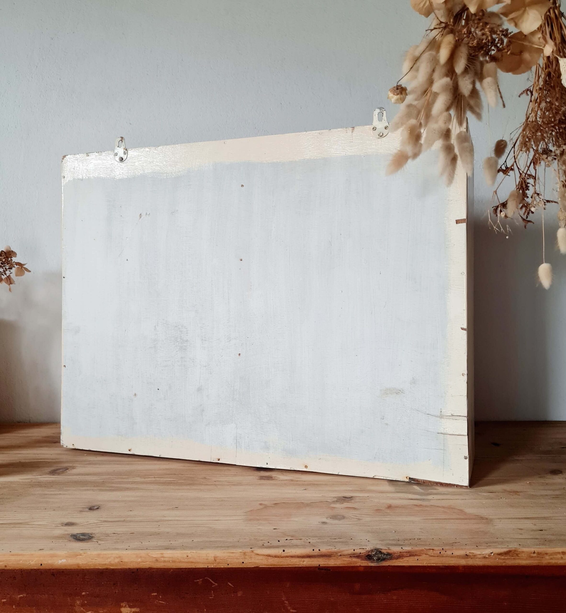 Armoire à pharmacie ancienne bois patiné