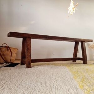 Banc de ferme ancien - chêne massif
