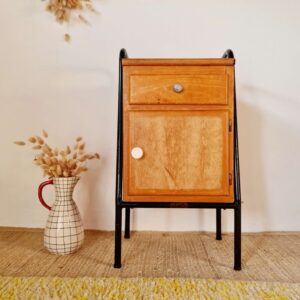 Chevet années 60 MATCO - chevet bois et métal ancien
