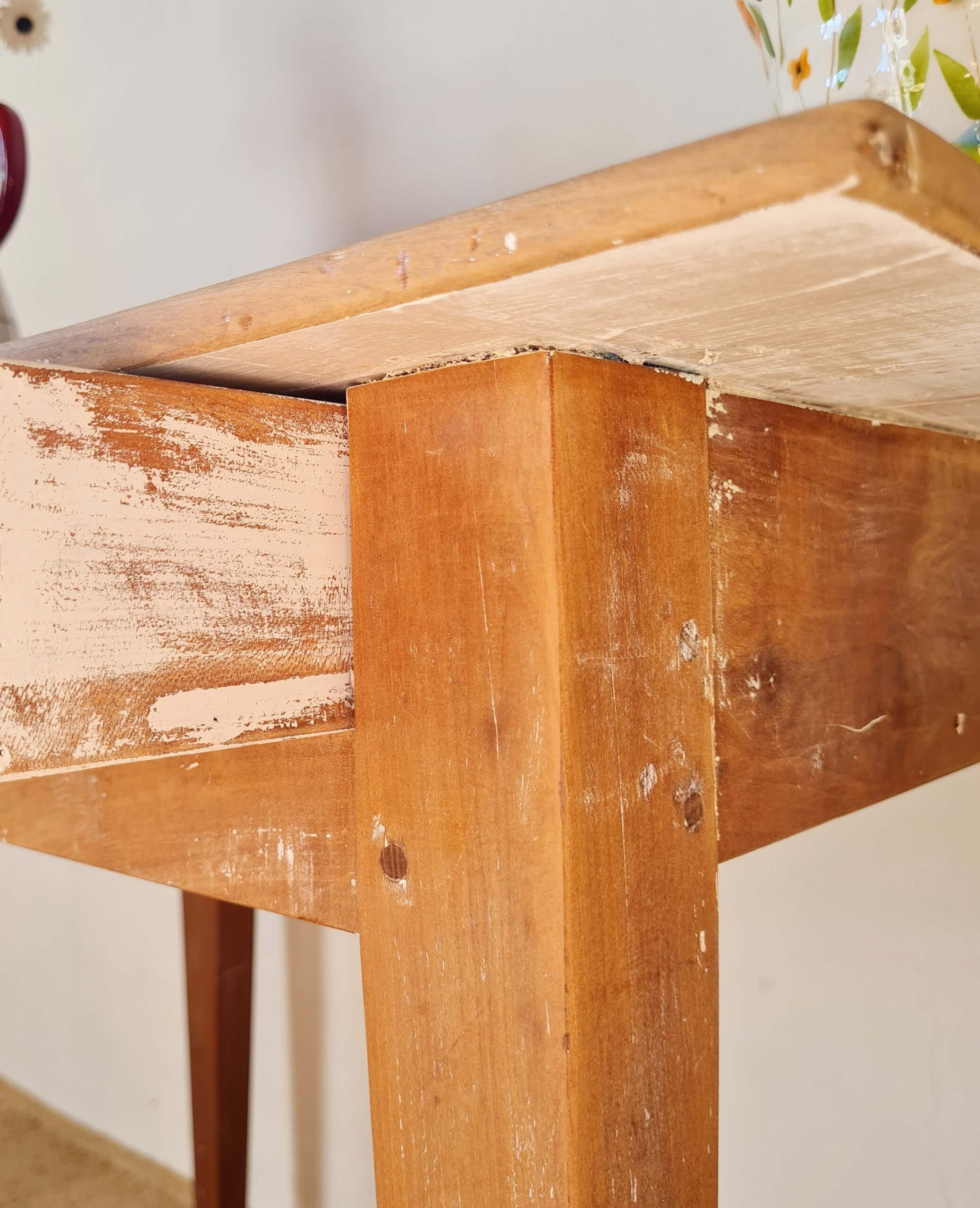 Table de ferme ancienne 2 tiroirs