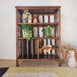 Etagère bibliothèque en rotin