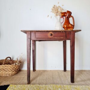 Table de ferme ancienne et son tiroir