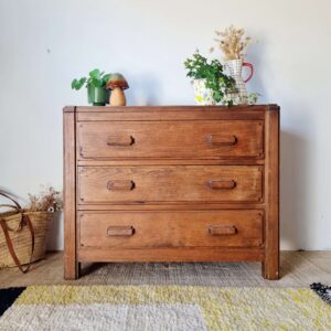 Commode Art Déco en chêne massif